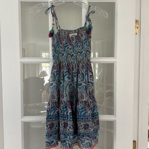 Bell Kids girls tie strap dress, multi color, sz 10